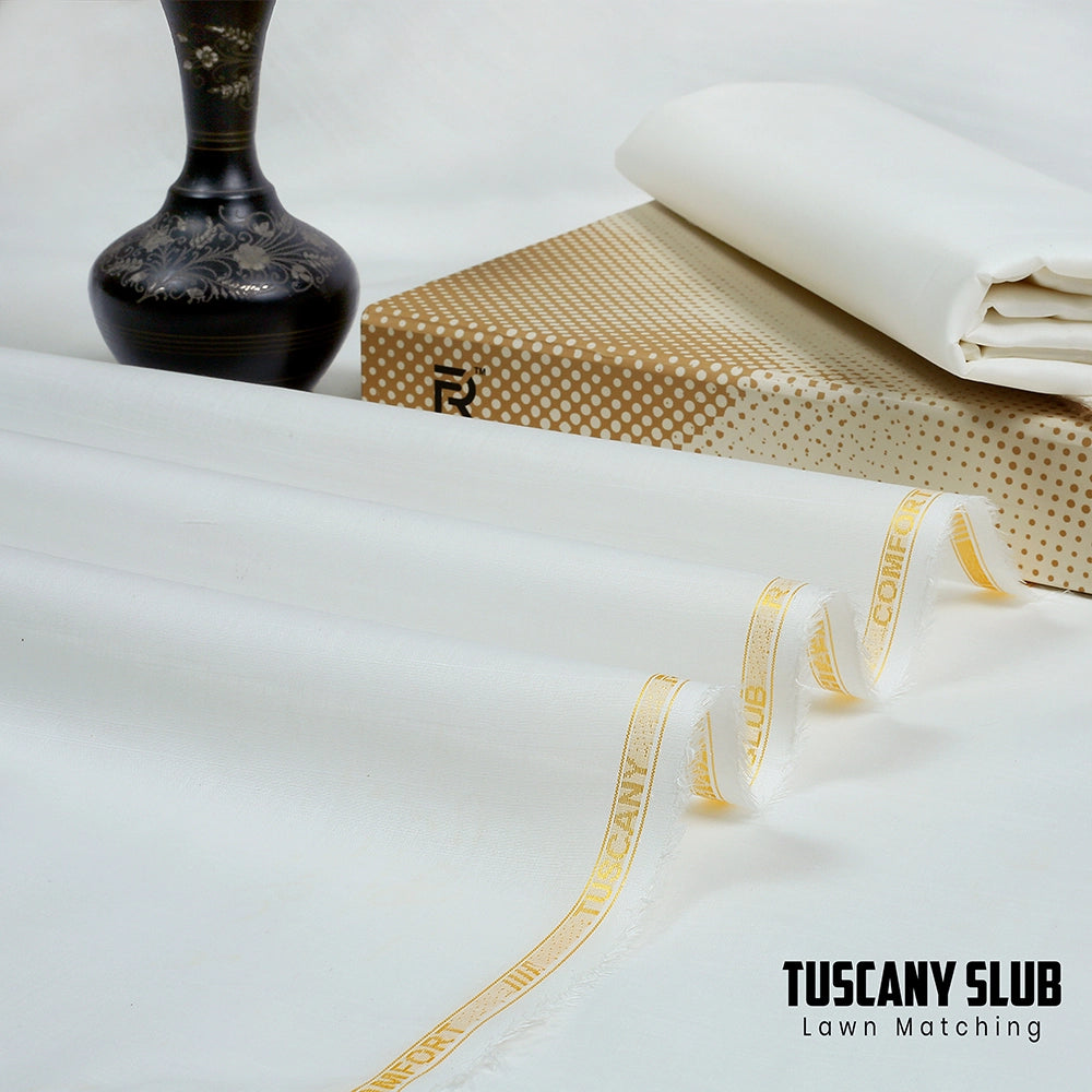 Tuscany Slub Lawn Matching - Semi Soft Finish